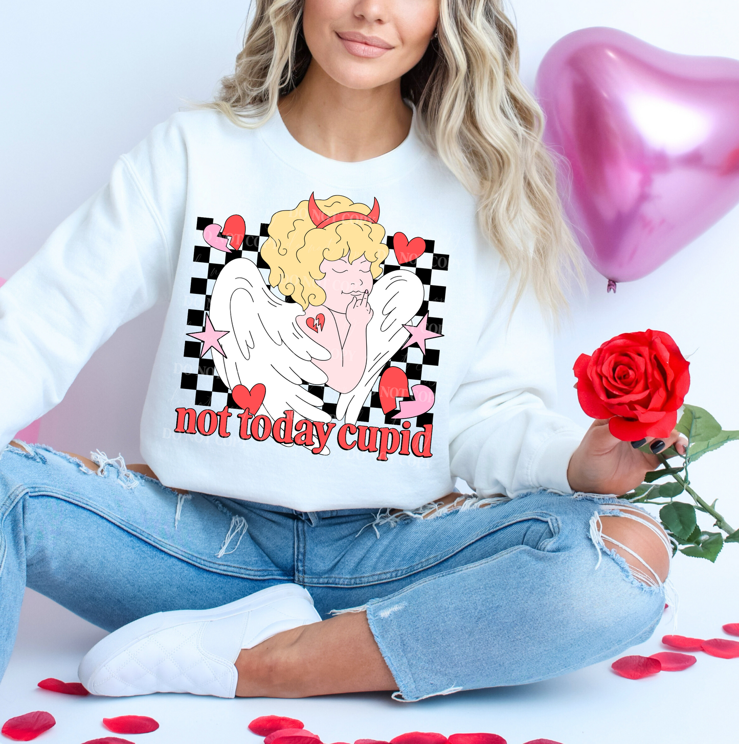 NOT TODAY CUPID PNG DESIGN - NO LICENSING REQUIRED - DECEMBER 2024
