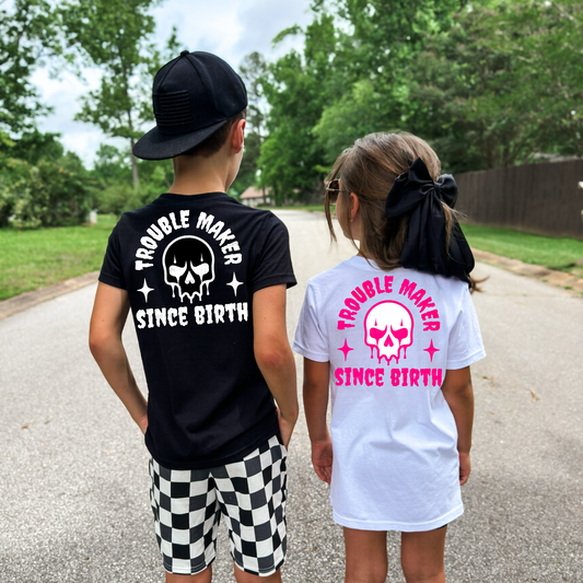 Trouble Maker Since Birth PNG Design *NO LICENSING REQUIRED*