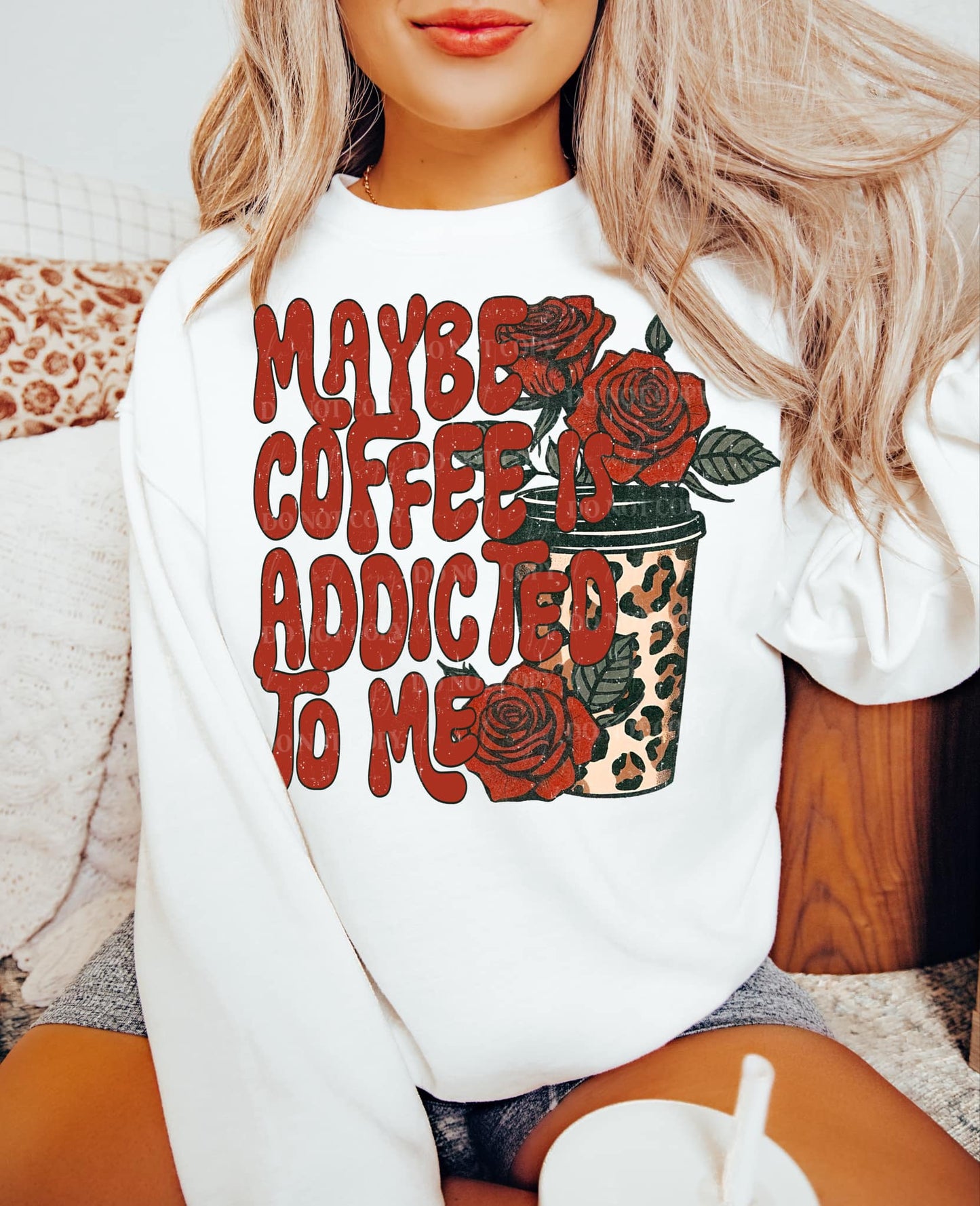 Coffee Addicted To Me PNG Design *NO LICENSING REQUIRED*