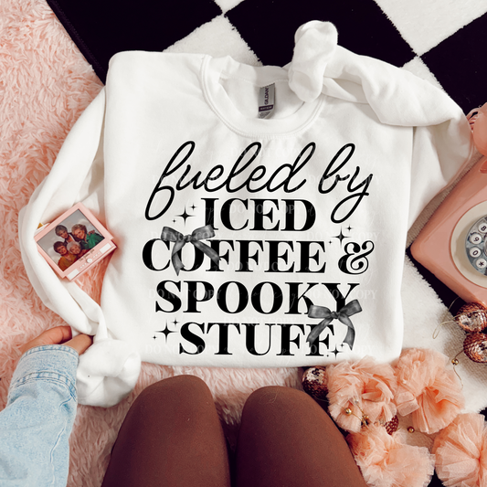 Iced Coffee & Spooky Stuff PNG Design *NO LICENSING REQUIRED*