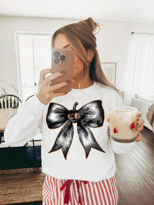 SPOOKY BOW PNG DESIGN - NO LICENSING REQUIRED - FEBRUARY 2025