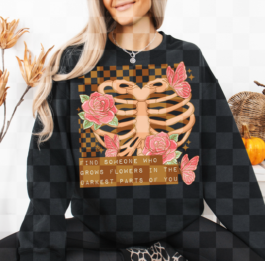 FLOWERS IN THE DARKEST PARTS OF YOU DIGITAL DESIGN