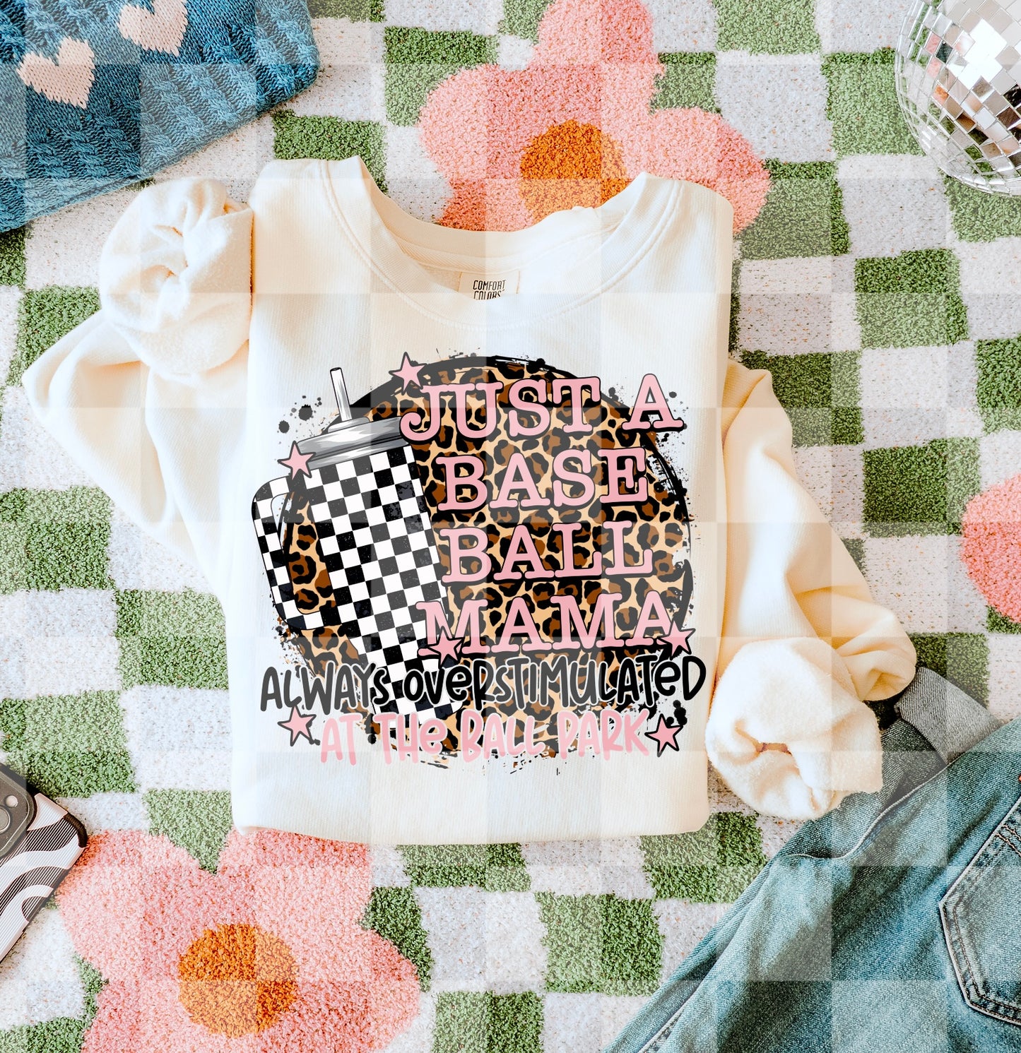 JUST A BASEBALL MAMA DIGITAL DESIGN