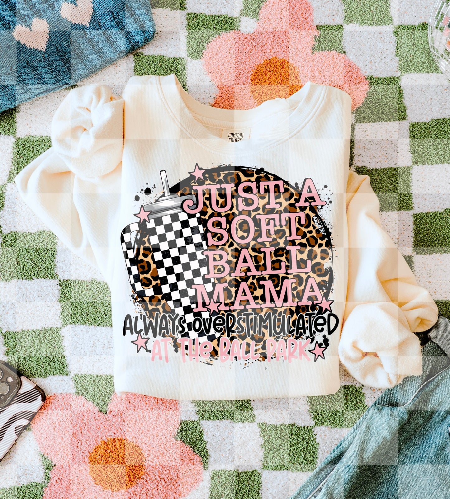 JUST A SOFTBALL MAMA DIGITAL DESIGN