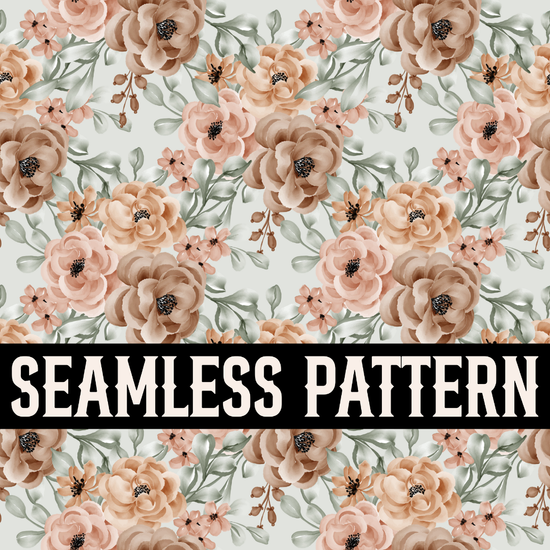 BLUE FLORAL SEAMLESS PATTERN