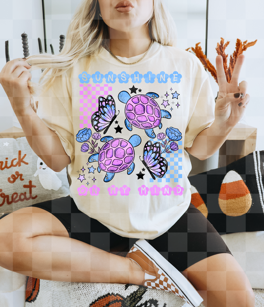 SUNSHINE ON MY MIND PURPLE DIGITAL DESIGN