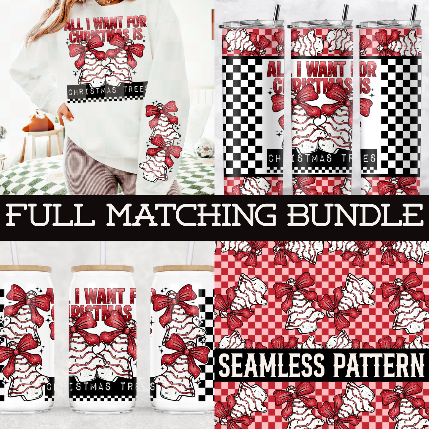 Christmas Trees Matching Bundle