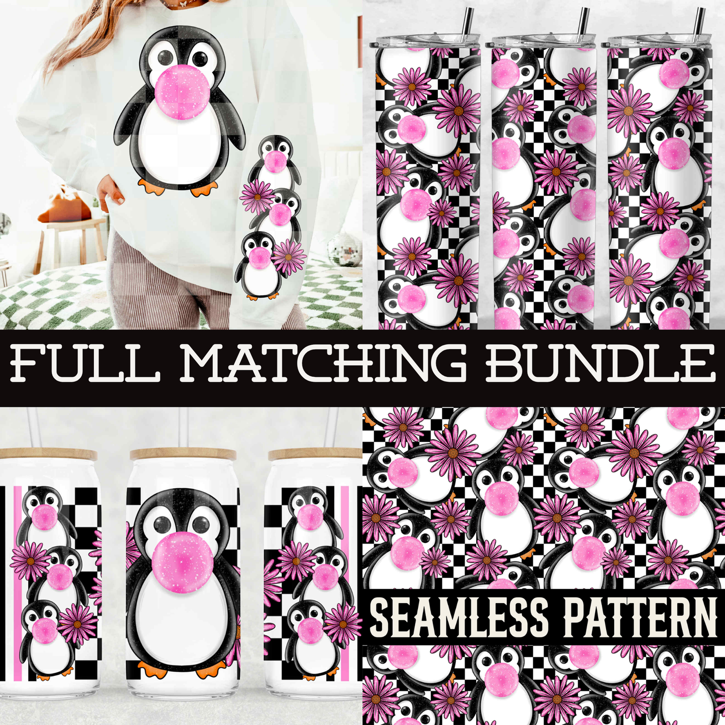 Bubble Gum Penguin Matching Bundle