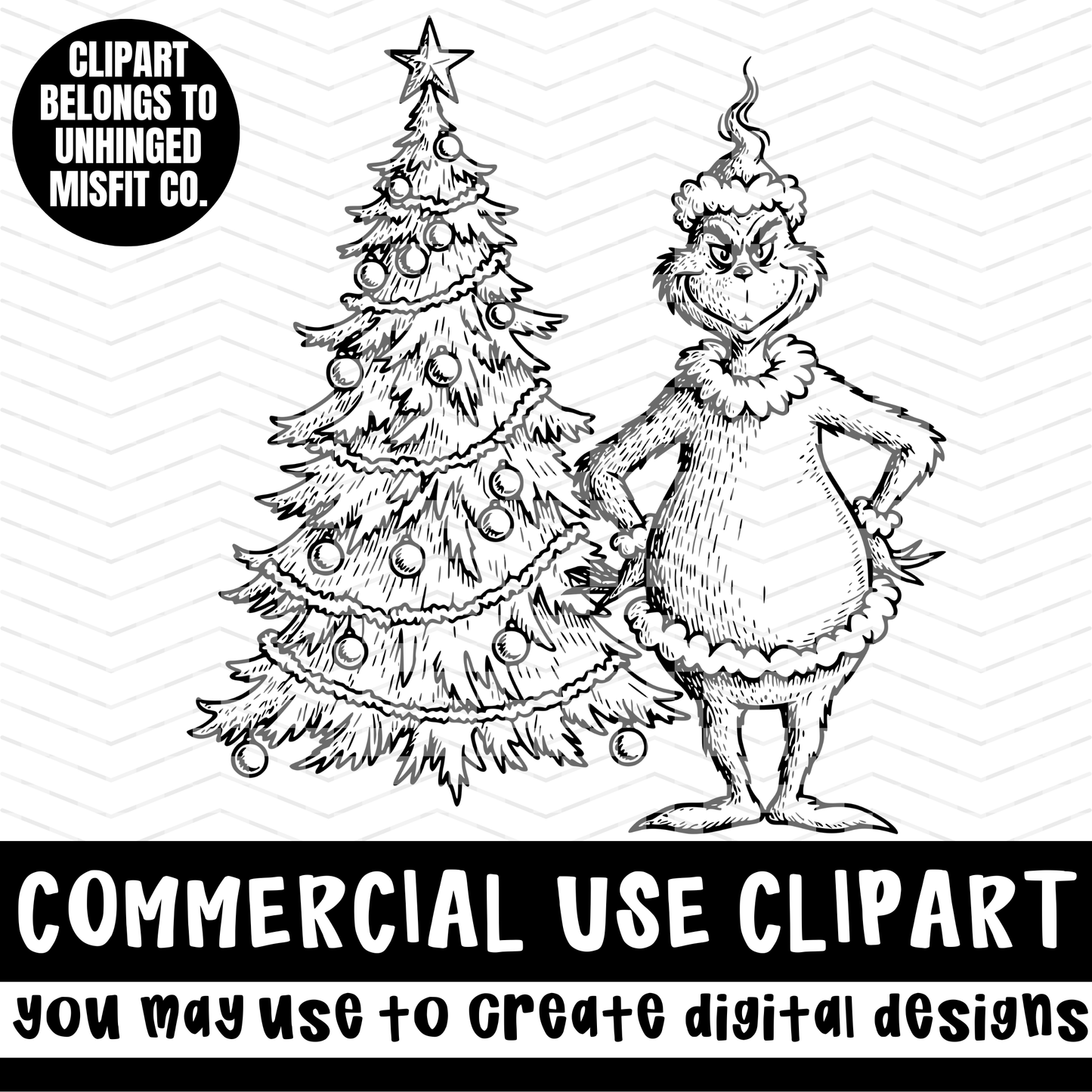 MEANIE CHRISTMAS CLIPART *NO LICENSING REQUIRED - MAY CREATE DIGITAL DESIGNS*
