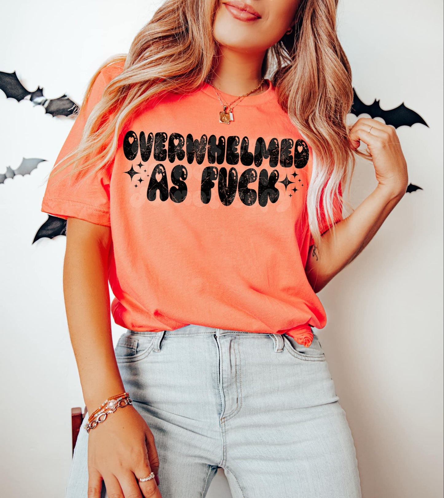 overwhelmed as f*ck png | sublimation png | humor png | typography png | digital download | png file | edgy png | single color png