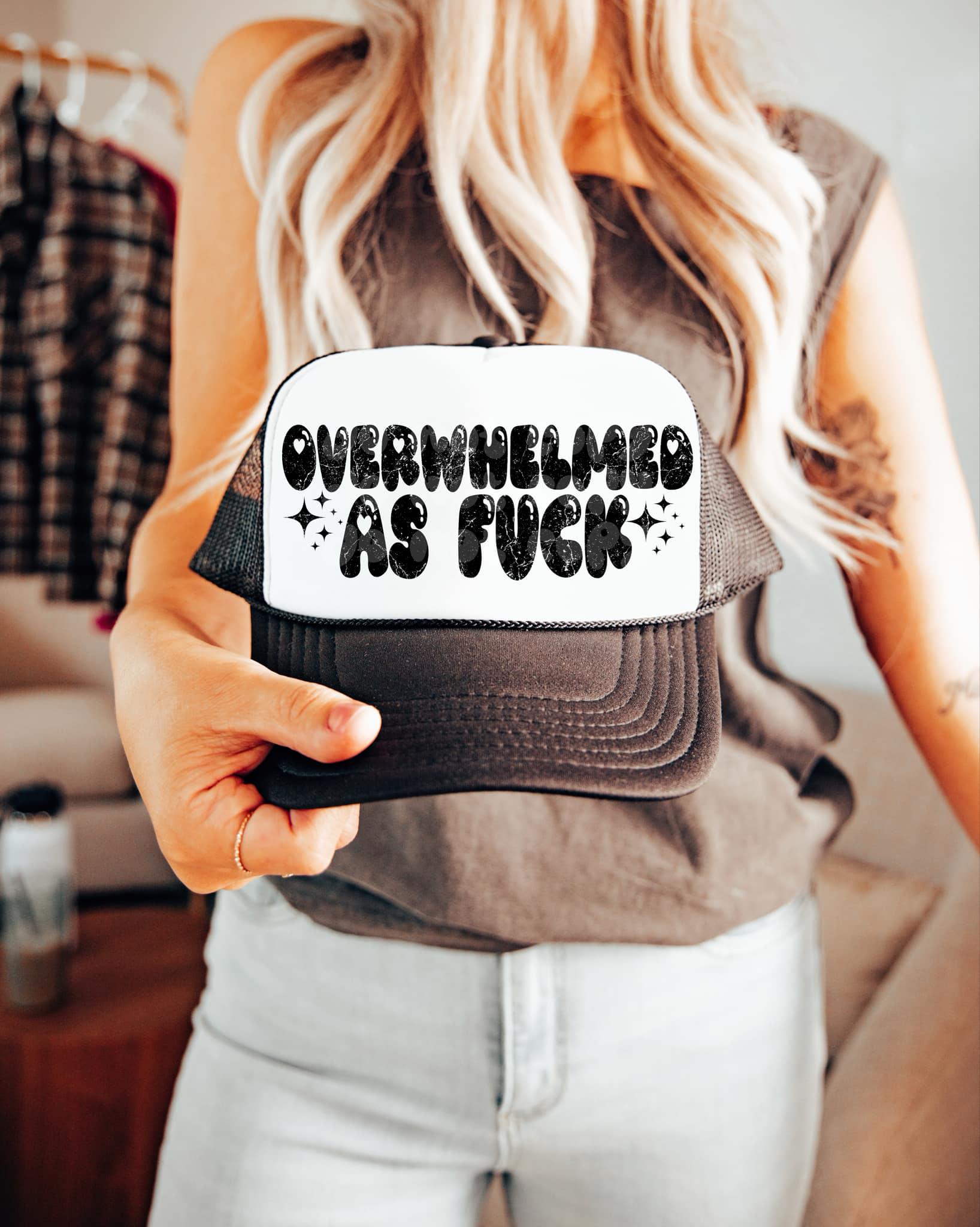 overwhelmed as f*ck png | sublimation png | humor png | typography png | digital download | png file | edgy png | single color png